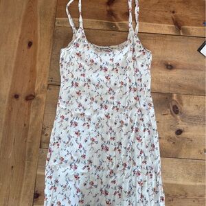 Reformation Floral Mini Dress - White and Red